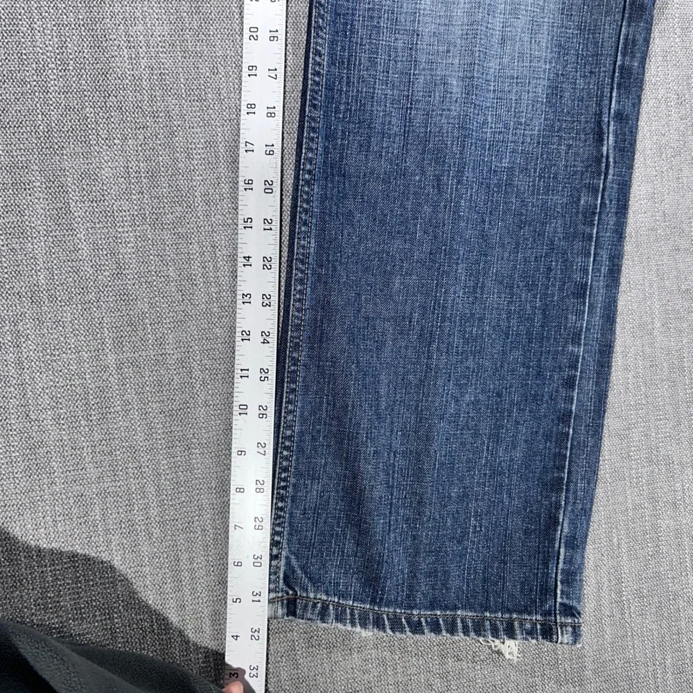 Perry Ellis Straight Leg Jeans Mens 36x32 Blue Good Cotton Denim 1506